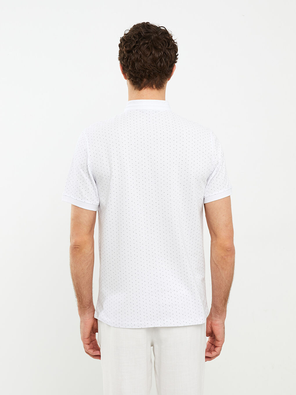 LCWAIKIKI Classic Grandad Collar Short Sleeve Patterned Men's T-Shirt -S2FM83Z8-K7U