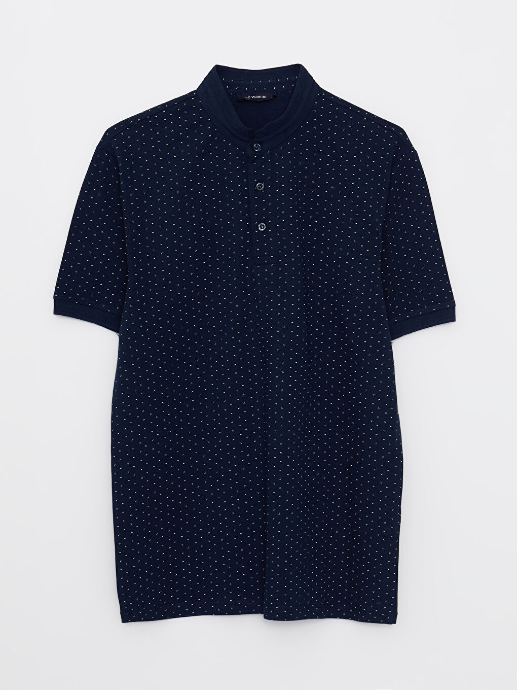 LC Waikiki Grandad Collar Short Sleeve Patterned Men's T-Shirt -S2FM83Z8-NOO