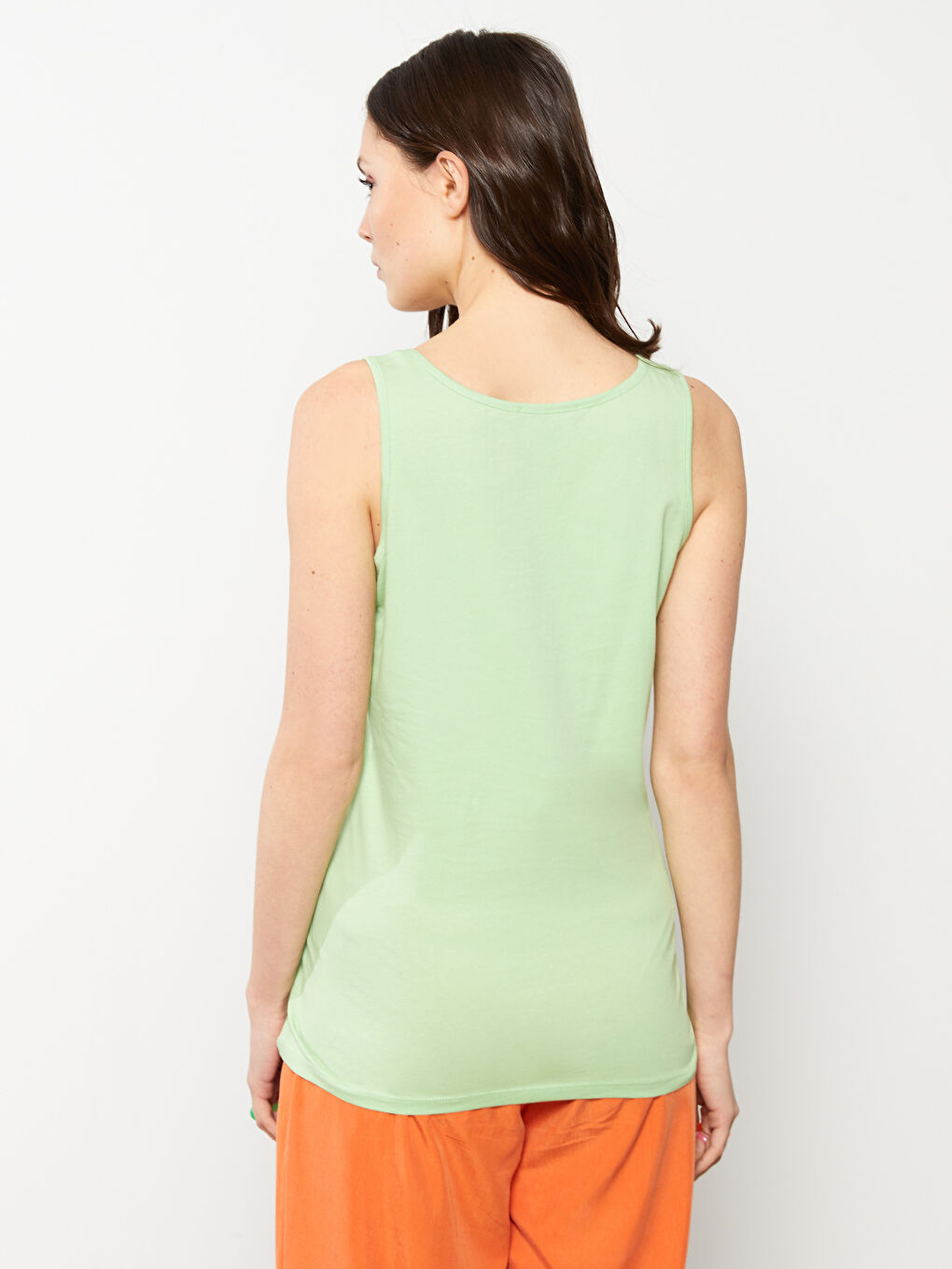 Crew Neck Plain Cotton Maternity Singlet-4