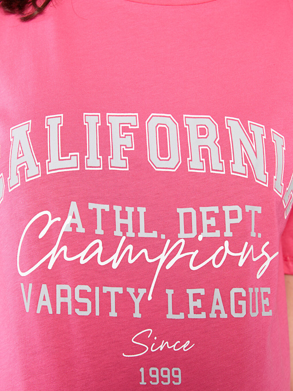 Crew Neck Letter Printed Short Sleeve Cotton Maternity T-Shirt-4