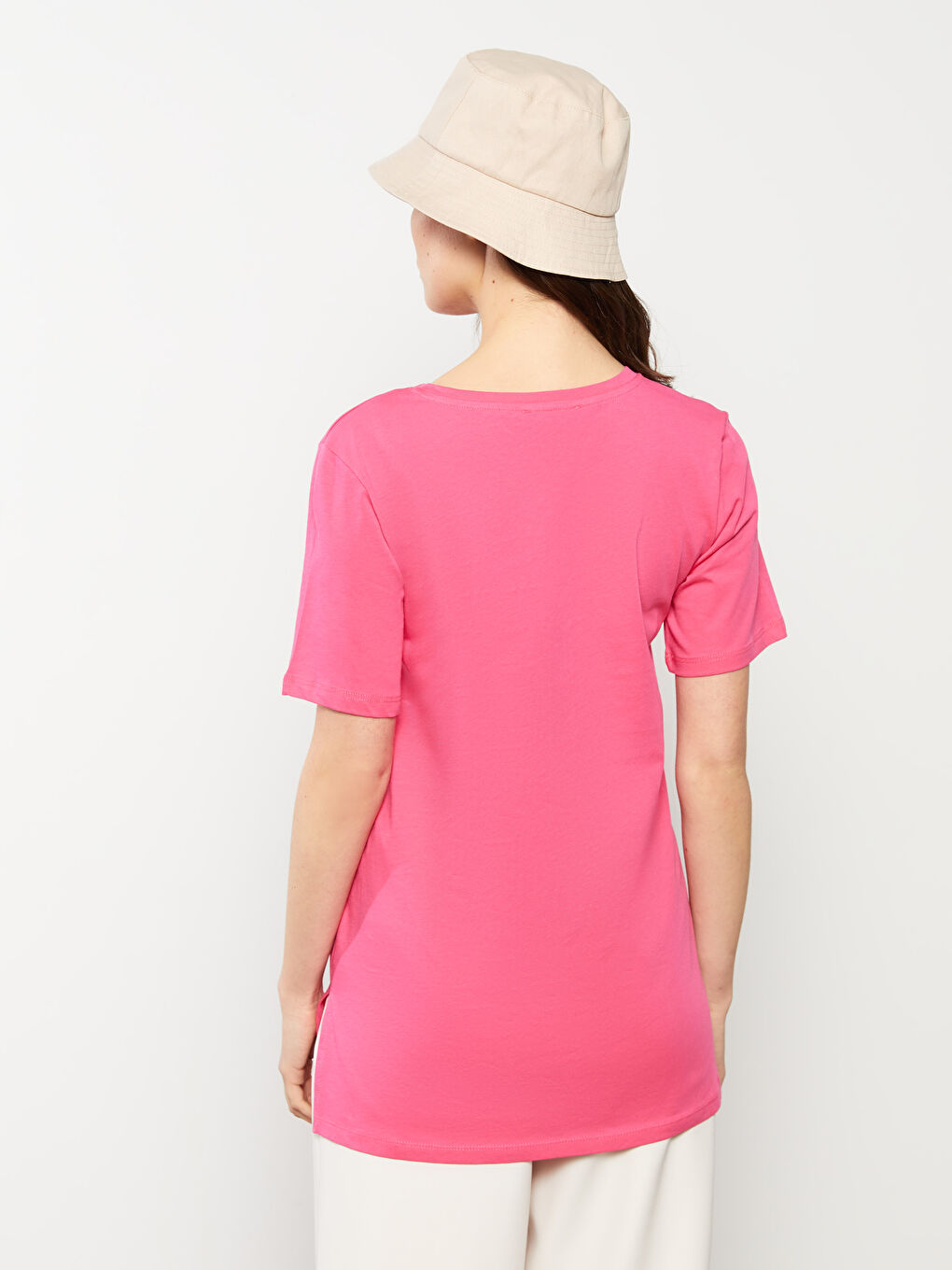 Crew Neck Letter Printed Short Sleeve Cotton Maternity T-Shirt-5