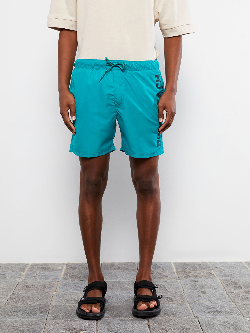Short Printed Men's Swimming Shorts -S2FN38Z8-GZD