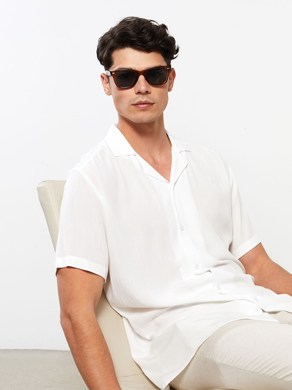 LCW Vision Relaxed Fit Short Sleeve Men's Shirt -S2FN72Z8-KE8