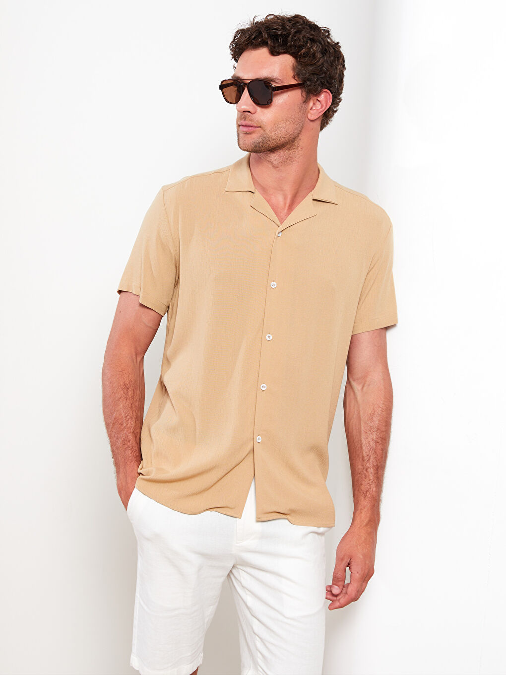 Relaxed Fit Short Sleeve Men's Shirt-1