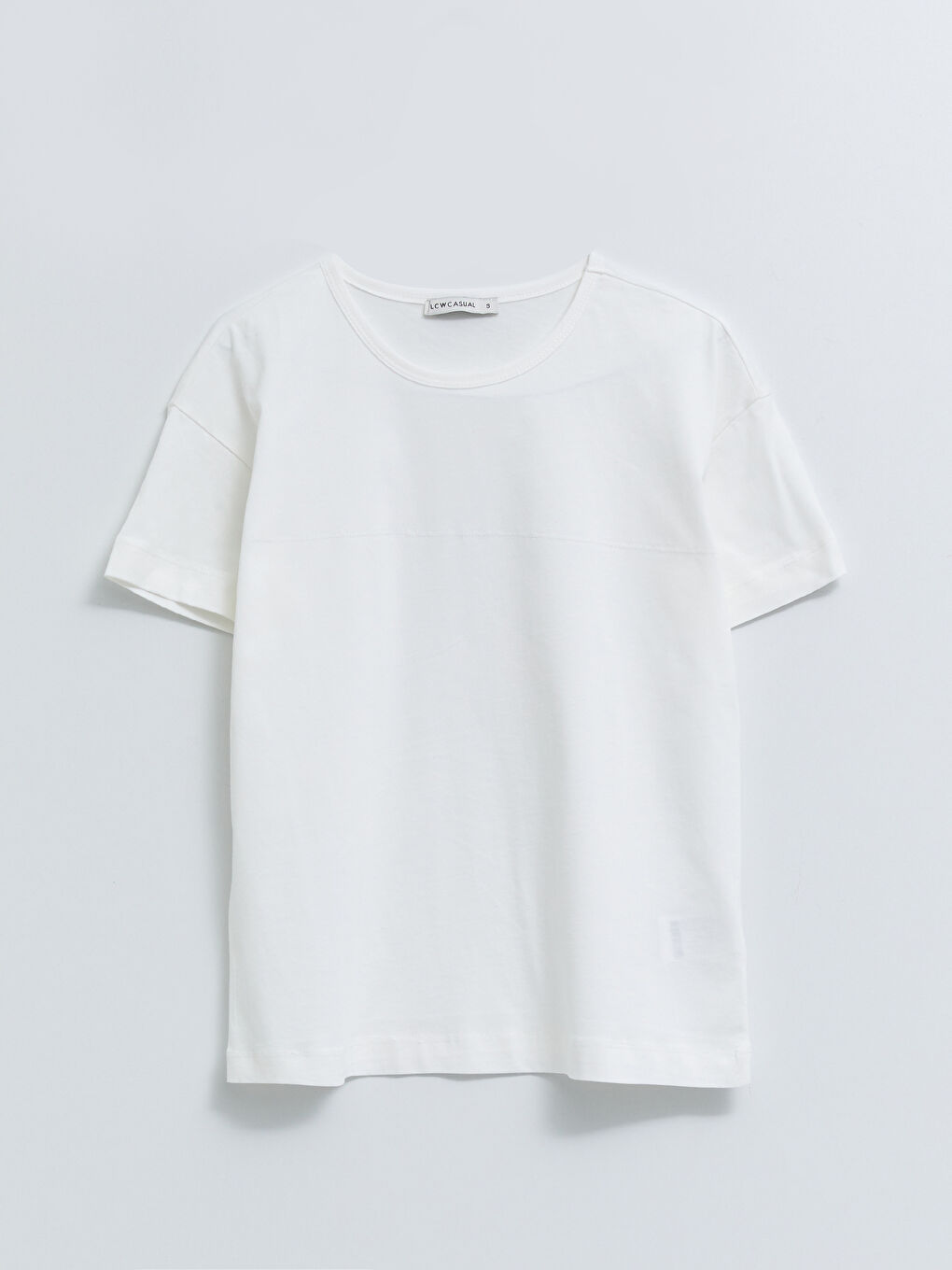 Crew Neck Straight Short Sleeve Cotton Women's T-Shirt-5