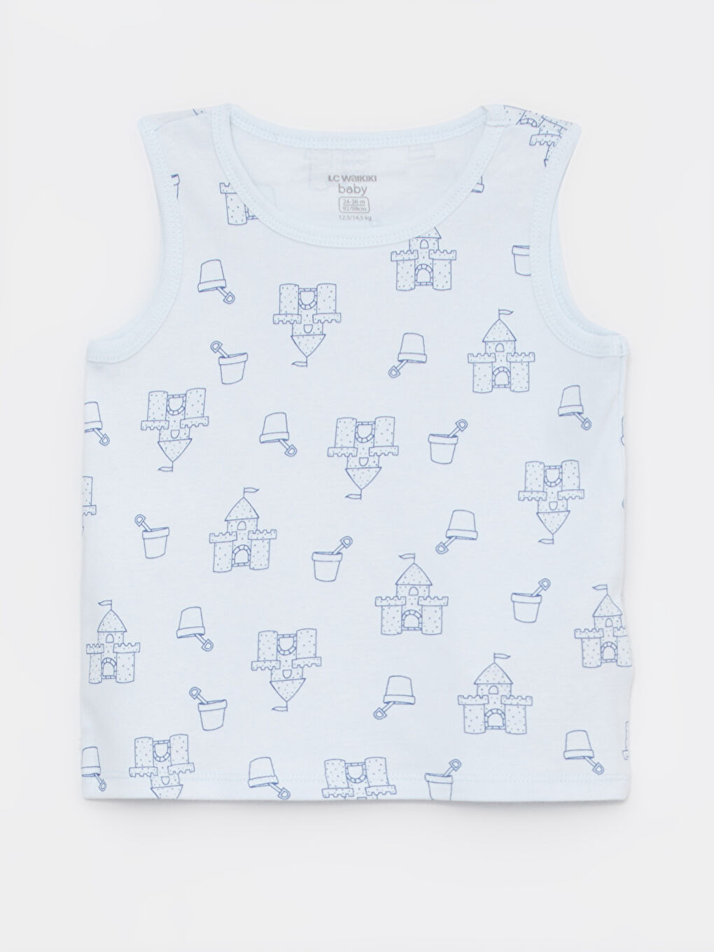 Mavi Bisiklet Yaka Baskılı Erkek Bebek Pijama Takım-1