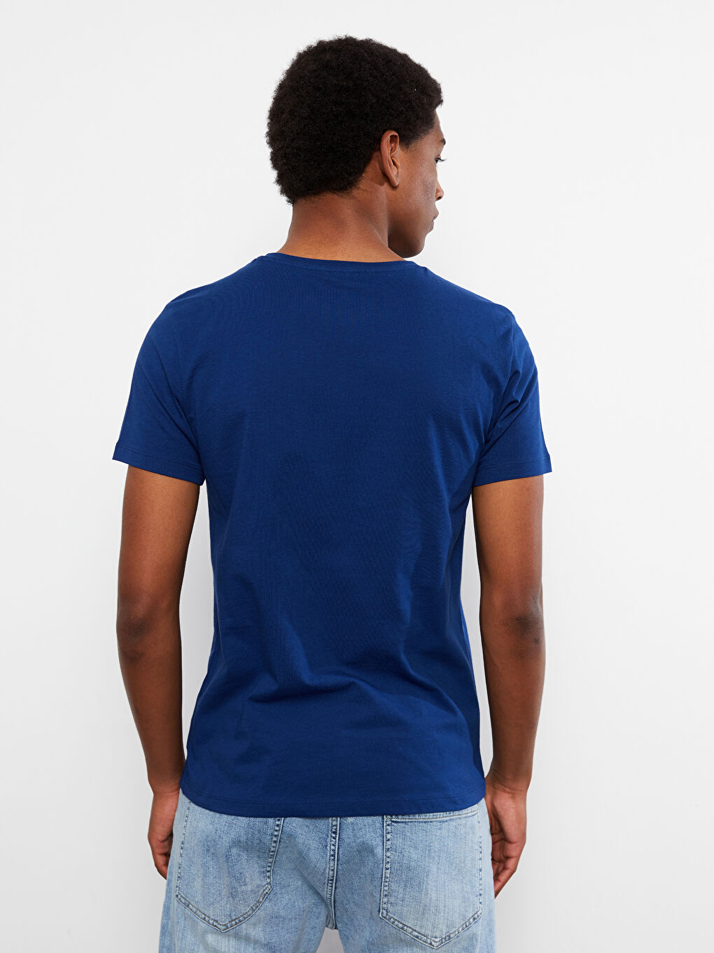 Crew Neck Short Sleeve Printed Combed Cotton Men's T-shirt-4