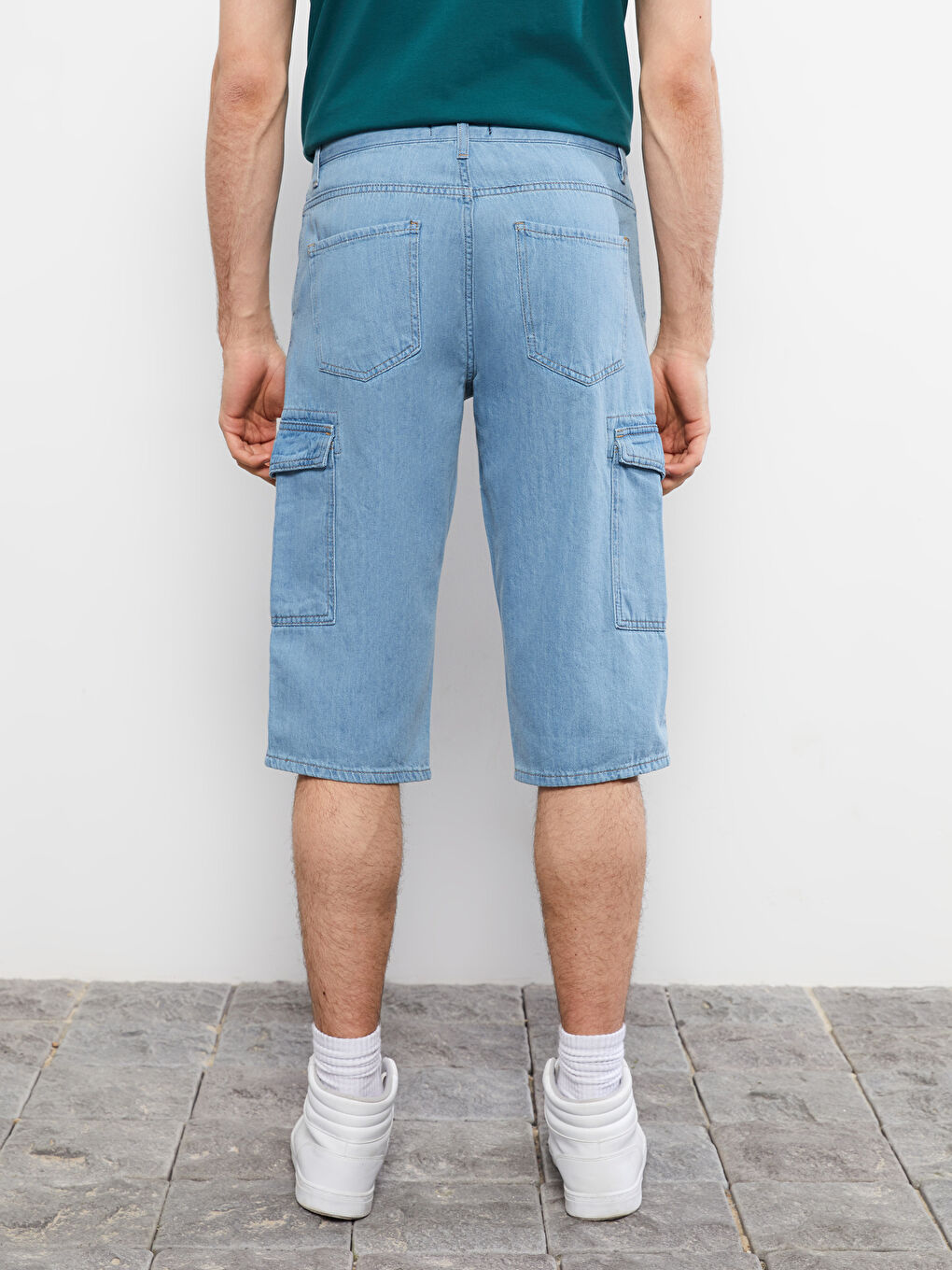 Comfortable Fit Men's Jean Bermuda Shorts -S2FO26Z8-311