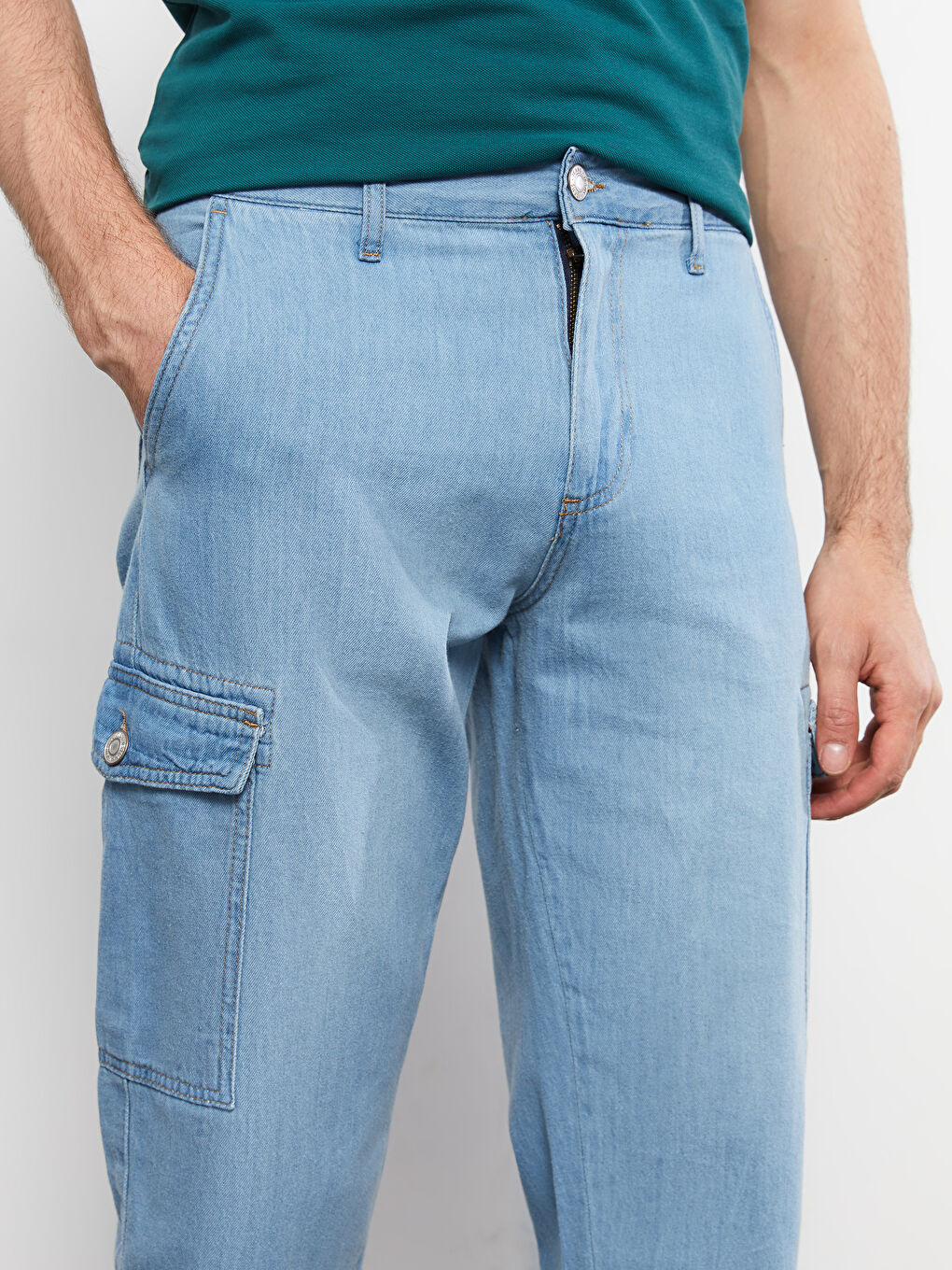 Comfortable Fit Men's Jean Bermuda Shorts -S2FO26Z8-311