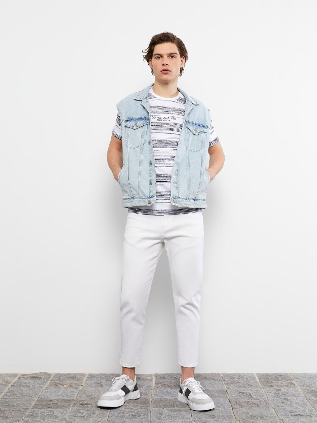 Crew Neck Short Sleeve Printed Combed Cotton Men's T-shirt-2