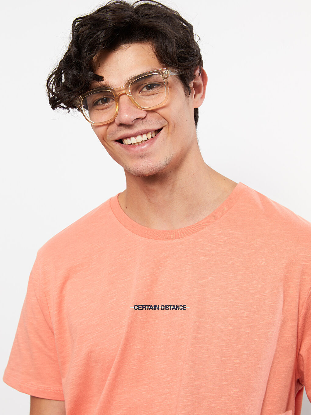 Crew Neck Short Sleeve Printed Combed Cotton Men's T-shirt