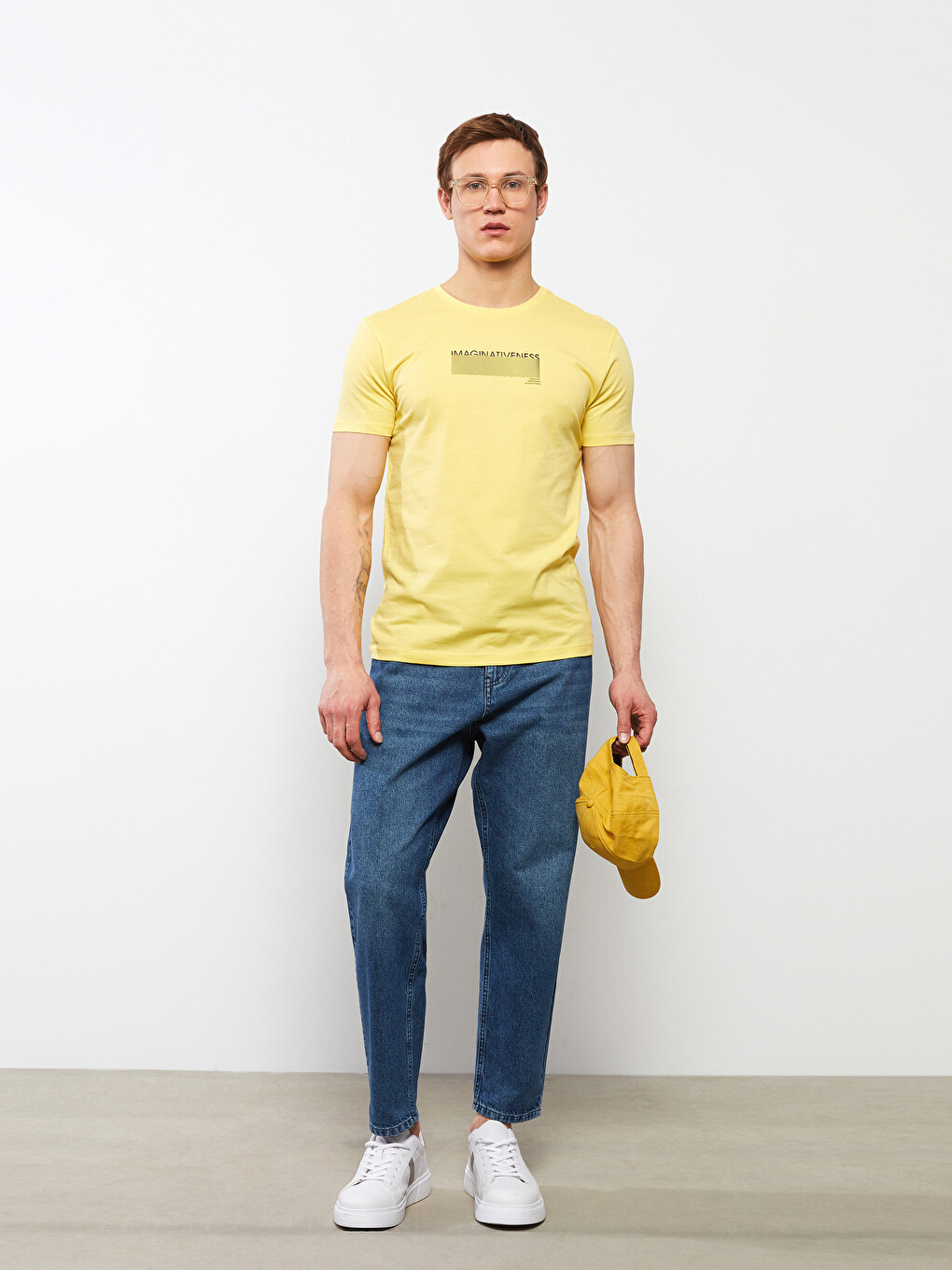 Crew Neck Short Sleeve Printed Combed Cotton Men's T-shirt