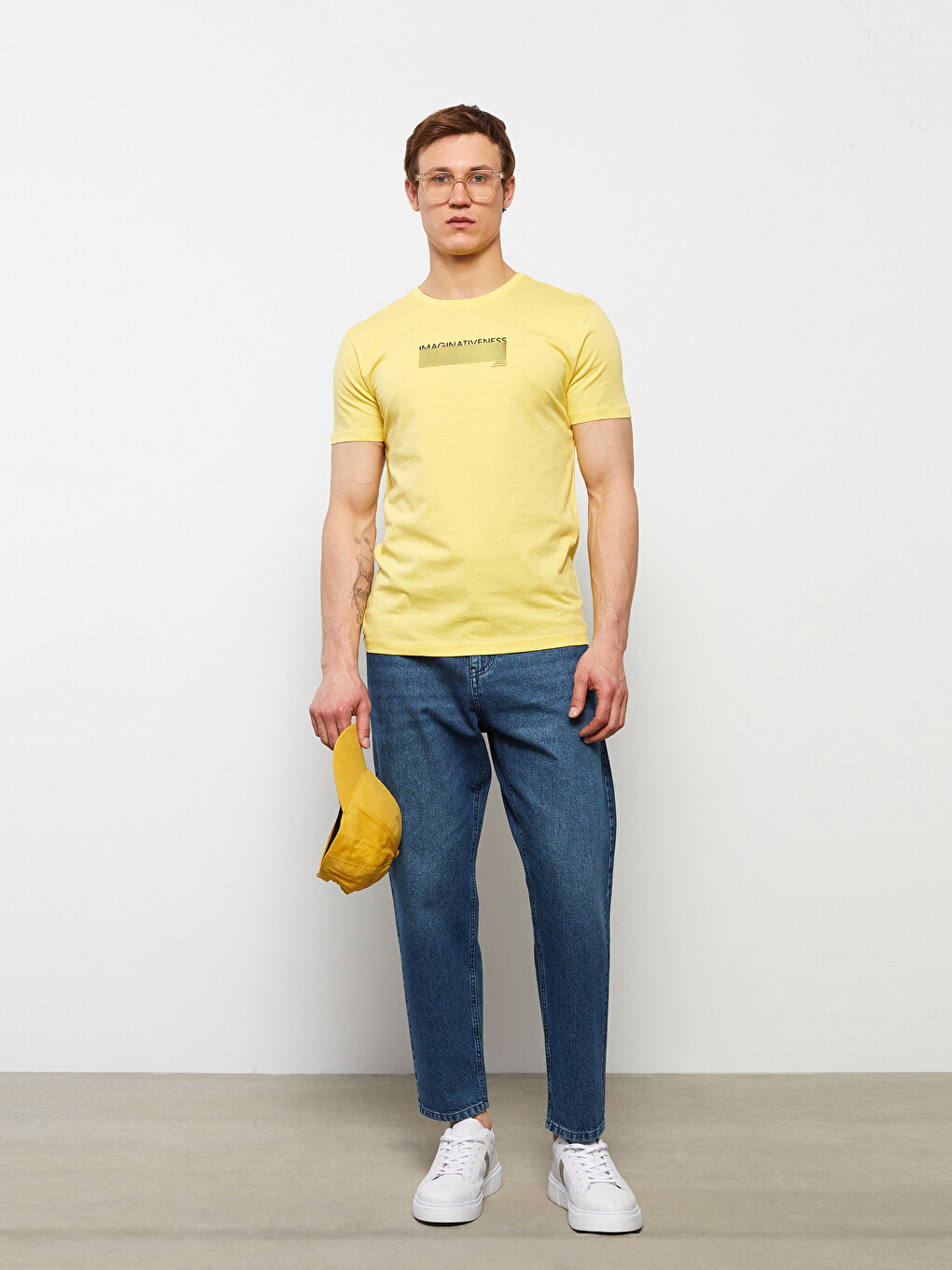 Crew Neck Short Sleeve Printed Combed Cotton Men's T-shirt-1