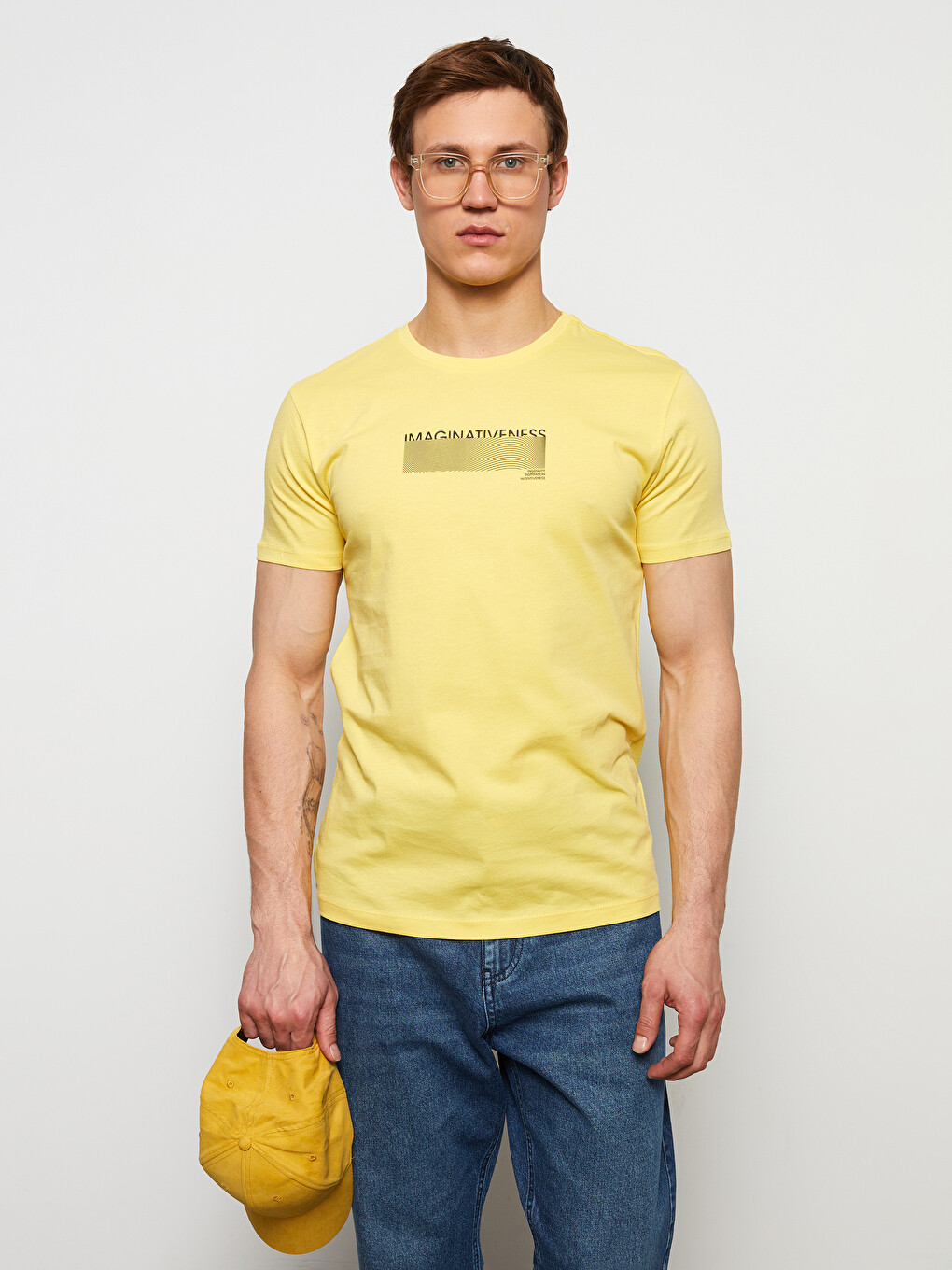 Crew Neck Short Sleeve Printed Combed Cotton Men's T-shirt-2