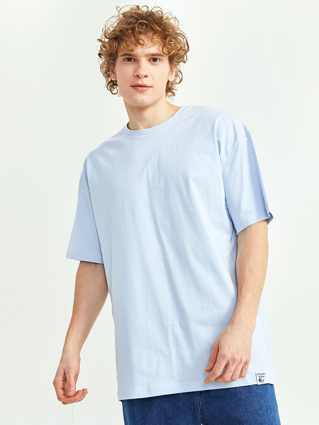 Oversize Crew Neck Short Sleeve Jersey Men's T-Shirt-1