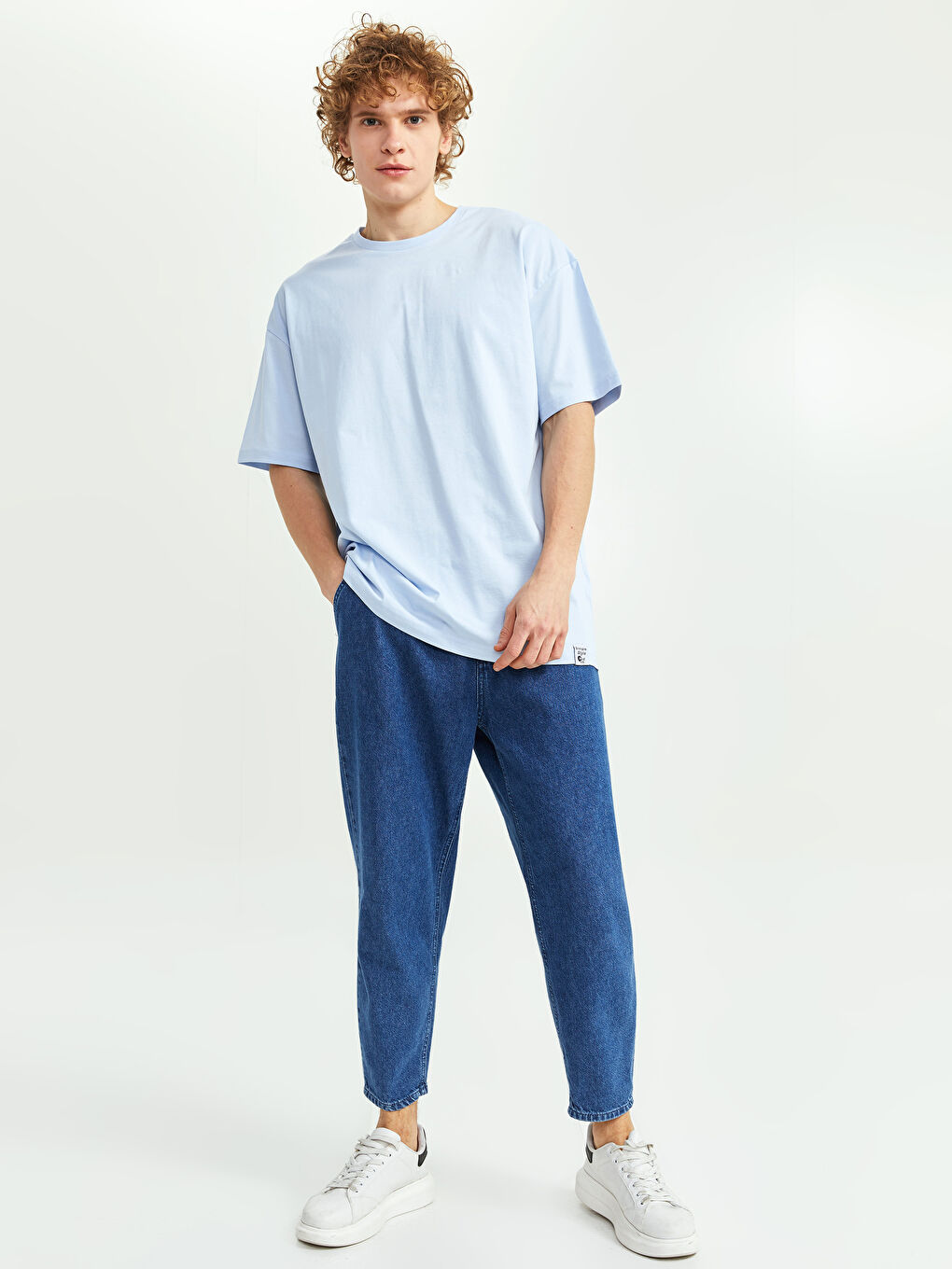 Oversize Crew Neck Short Sleeve Jersey Men's T-Shirt-2