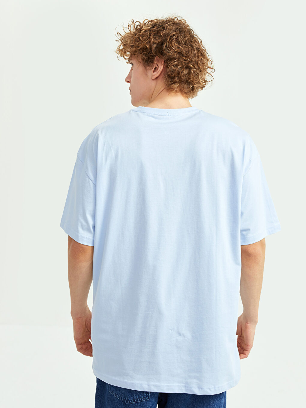 Oversize Crew Neck Short Sleeve Jersey Men's T-Shirt-4