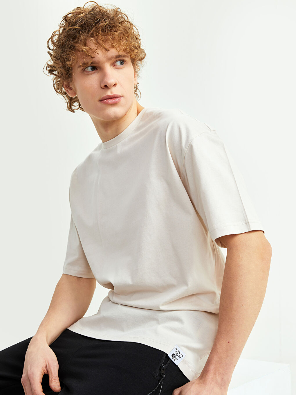 Oversize Crew Neck Short Sleeve Jersey Men's T-Shirt