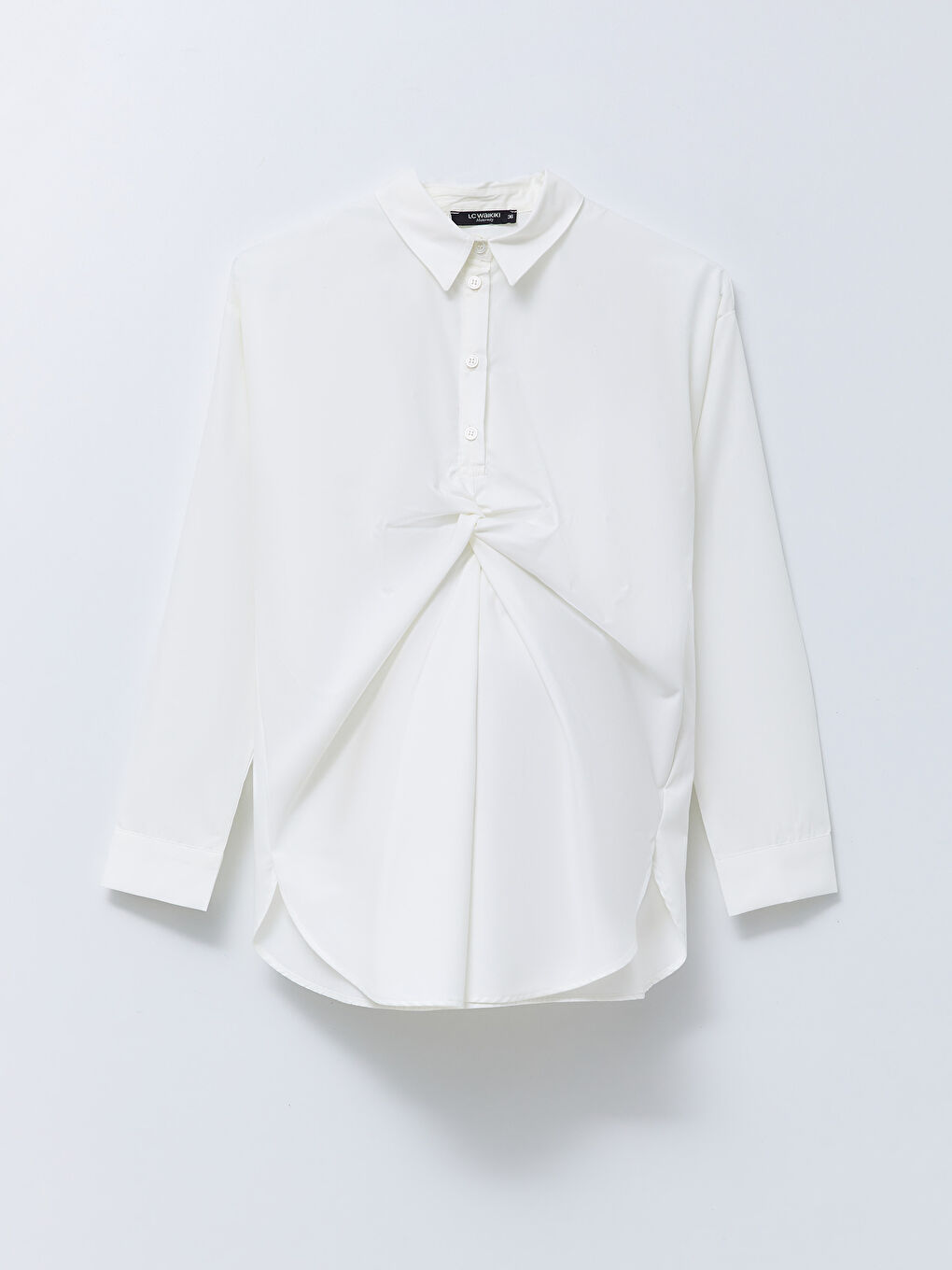 Buttoned Regular Long Sleeve Poplin Maternity Shirt -S2FP64Z8-FDU