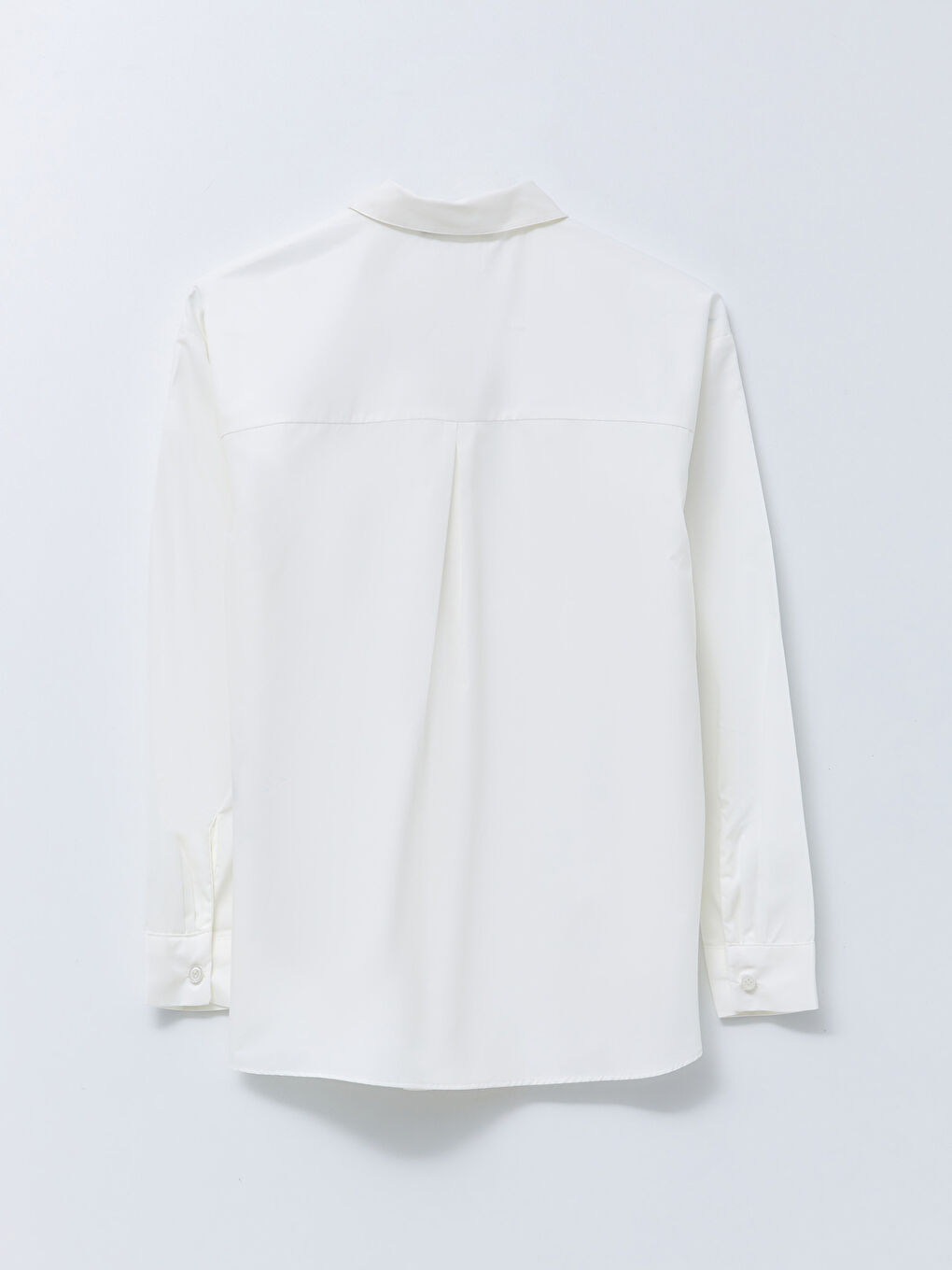 Buttoned Regular Long Sleeve Poplin Maternity Shirt -S2FP64Z8-FDU