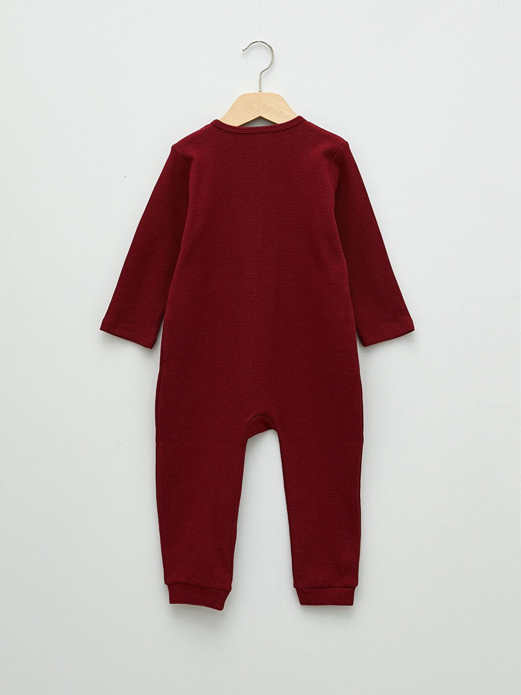 Crew Neck Long Sleeve Basic Baby Girls' Jumpsuit-1