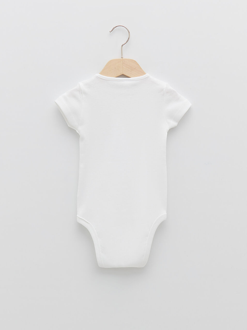 LCW ECO Crew Neck Short Sleeve Printed Baby Girl Body with Snap Crotch -S2FP96Z1-FFB