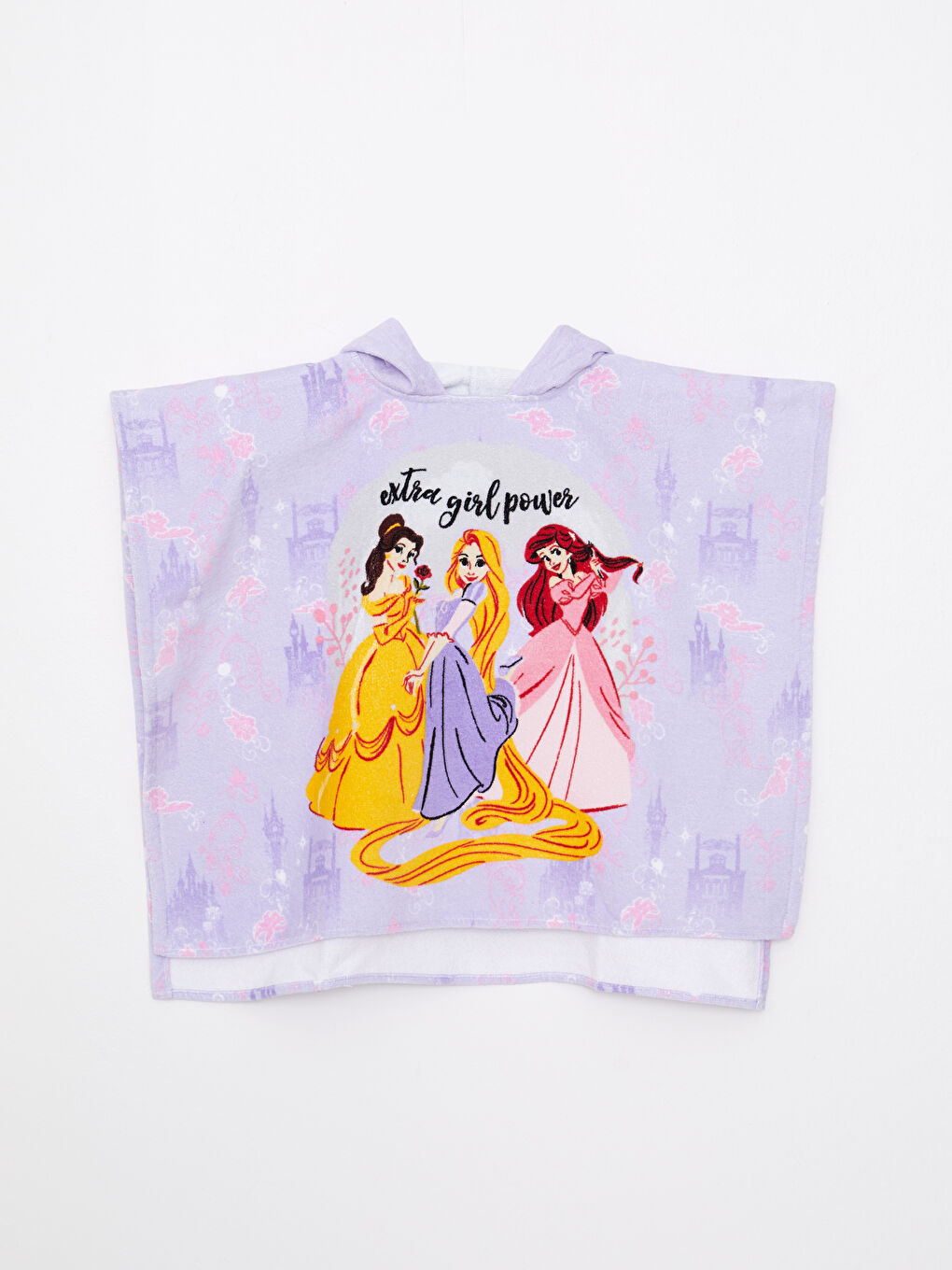 Princess Licensed Hooded Girls Velvet Beach Towel
