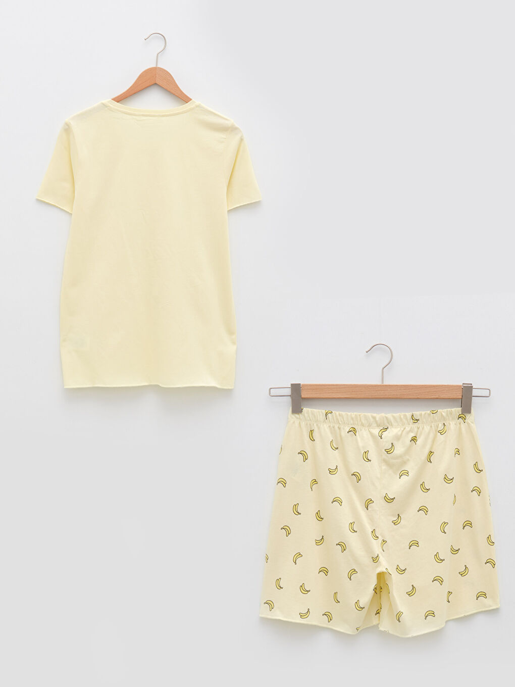 Crew Neck Printed Short Sleeve Cotton Women's Pajama Set -S2FQ12Z8-LU9