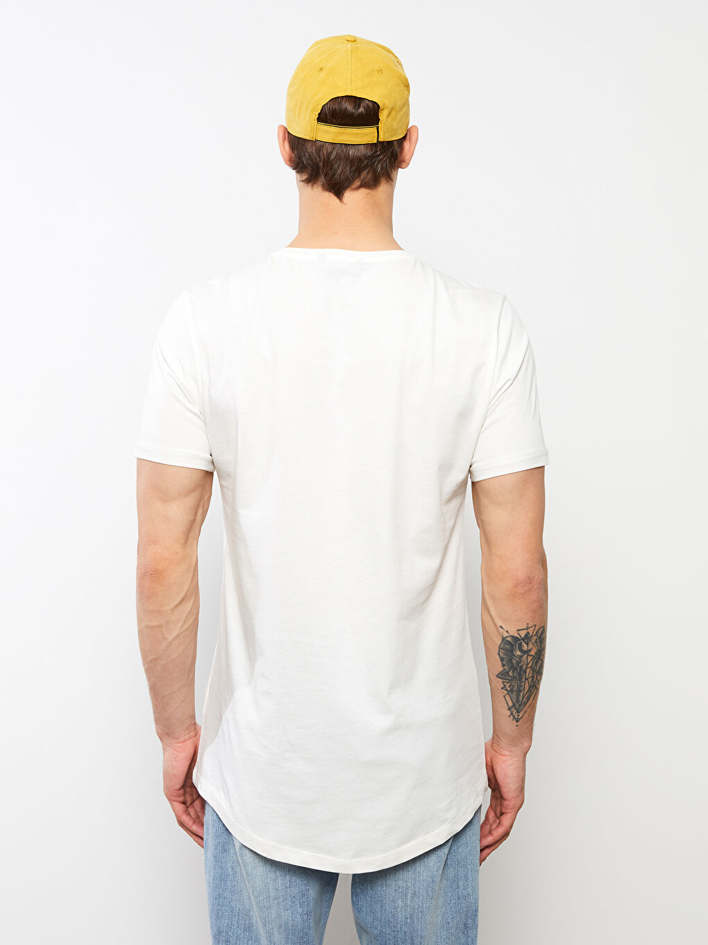 Crew Neck Short Sleeve Basic Combed Cotton Men's T-shirt-3