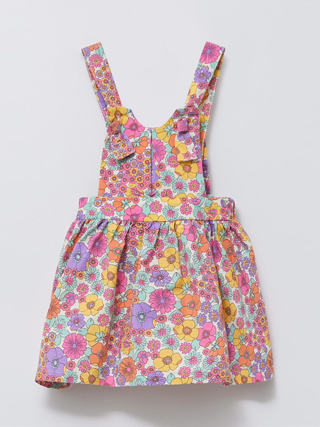 Crew Neck Strap Cotton Printed Baby Girl Dress