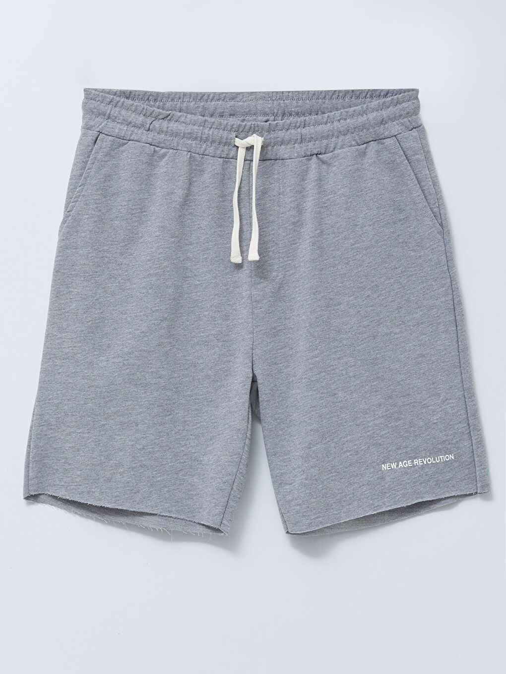 Gri Standart Kalıp Örme Erkek Şort