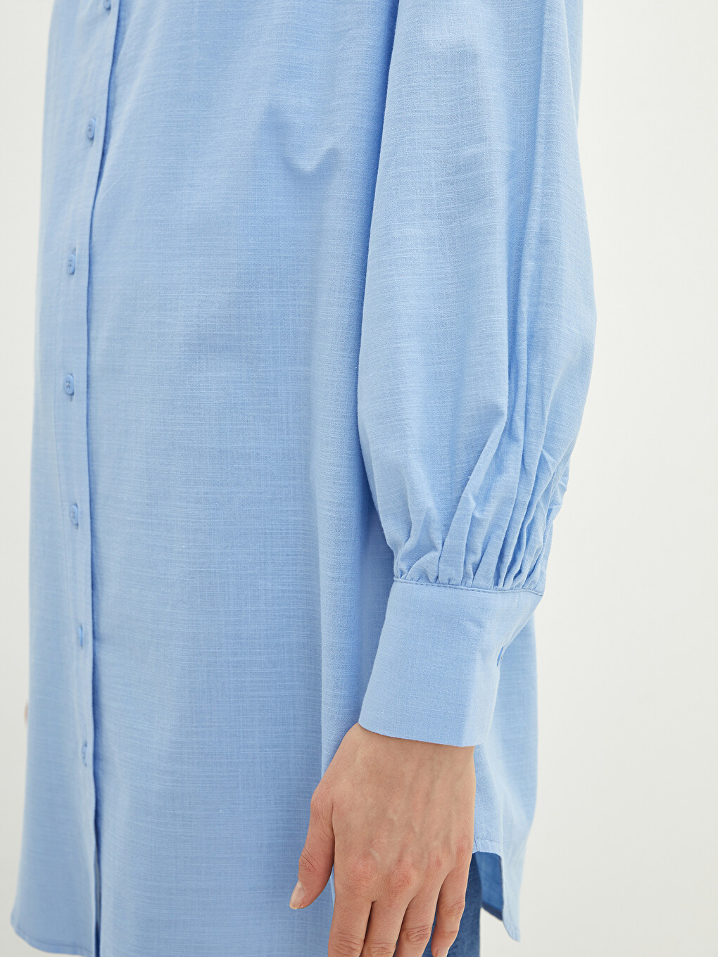 Plain Poplin Women's Shirt Tunic-4