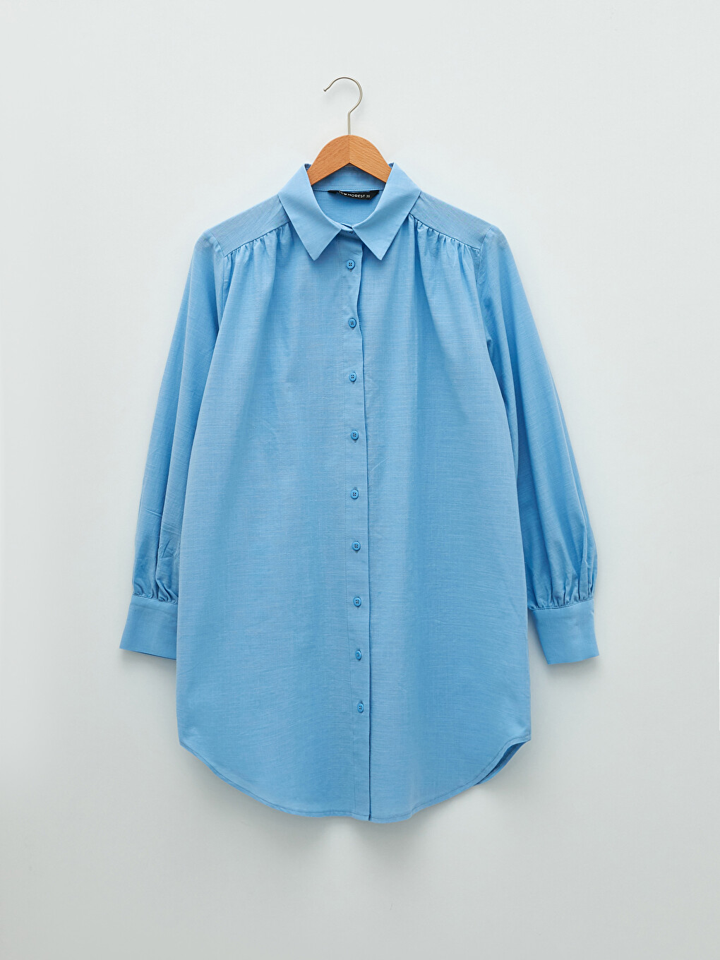 Plain Poplin Women's Shirt Tunic-6