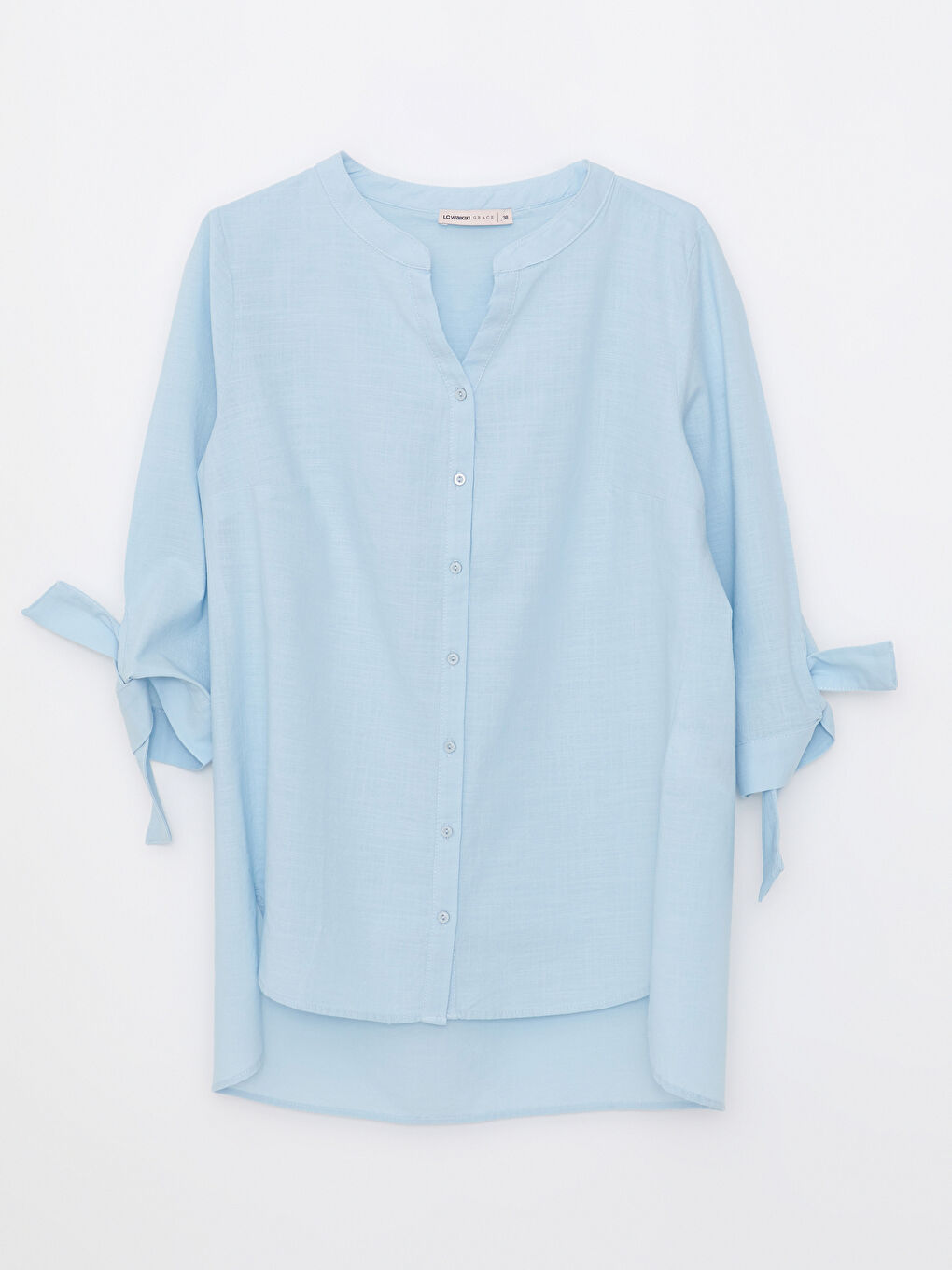 Women's Crew Neck Plain Cotton Shirt-7