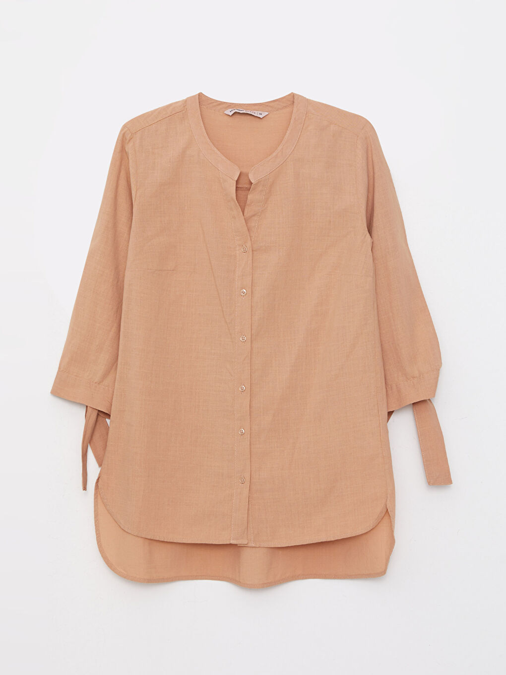 LCW Grace Women's Crew Neck Plain Cotton Shirt -S2FR97Z8-GGK