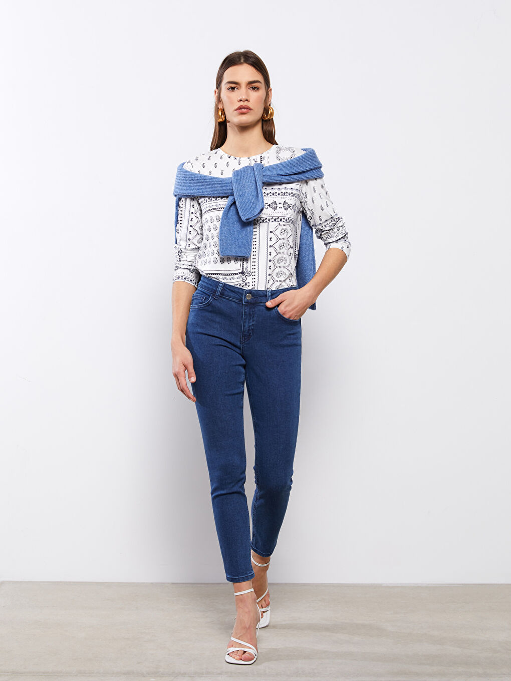 Mercury Skinny Fit Straight Pocket Detailed Women's Rodeo Jean Trousers-1