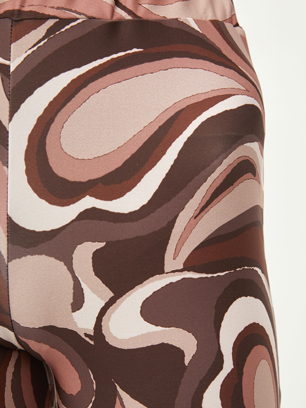 Elasticated Waist Patterned Women's Trousers-3