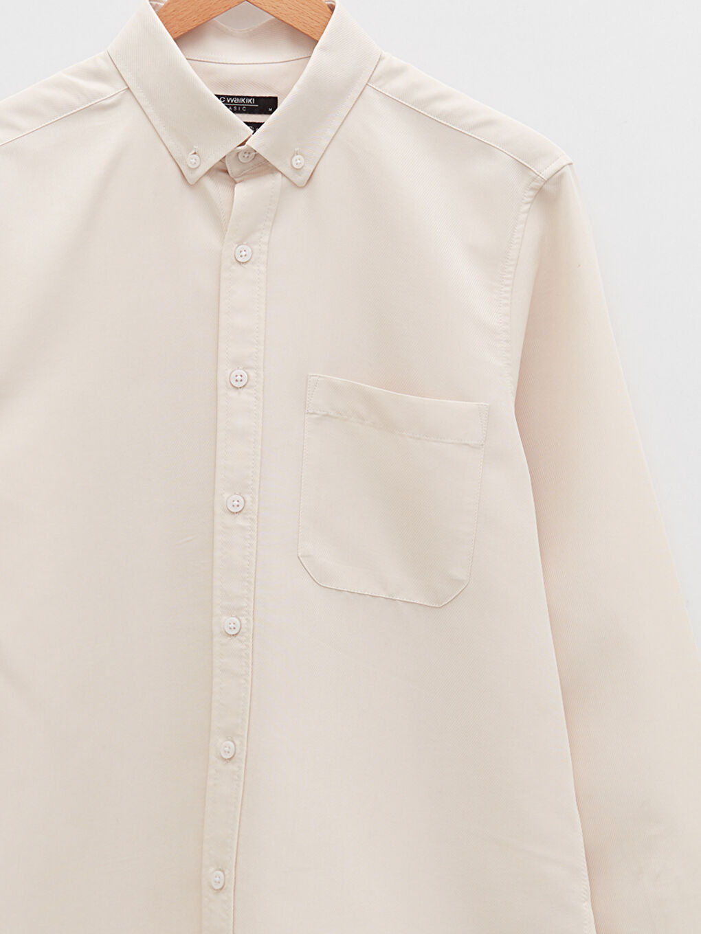 Regular Fit Long Sleeve Men's Poplin Shirt-6