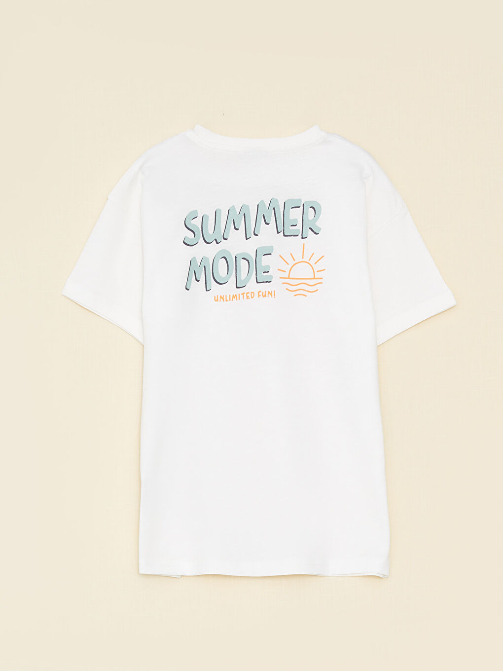 მრგვალი საყელო ნაბეჭდი მოკლე სახელო ბიჭებისთვის მაისური-1