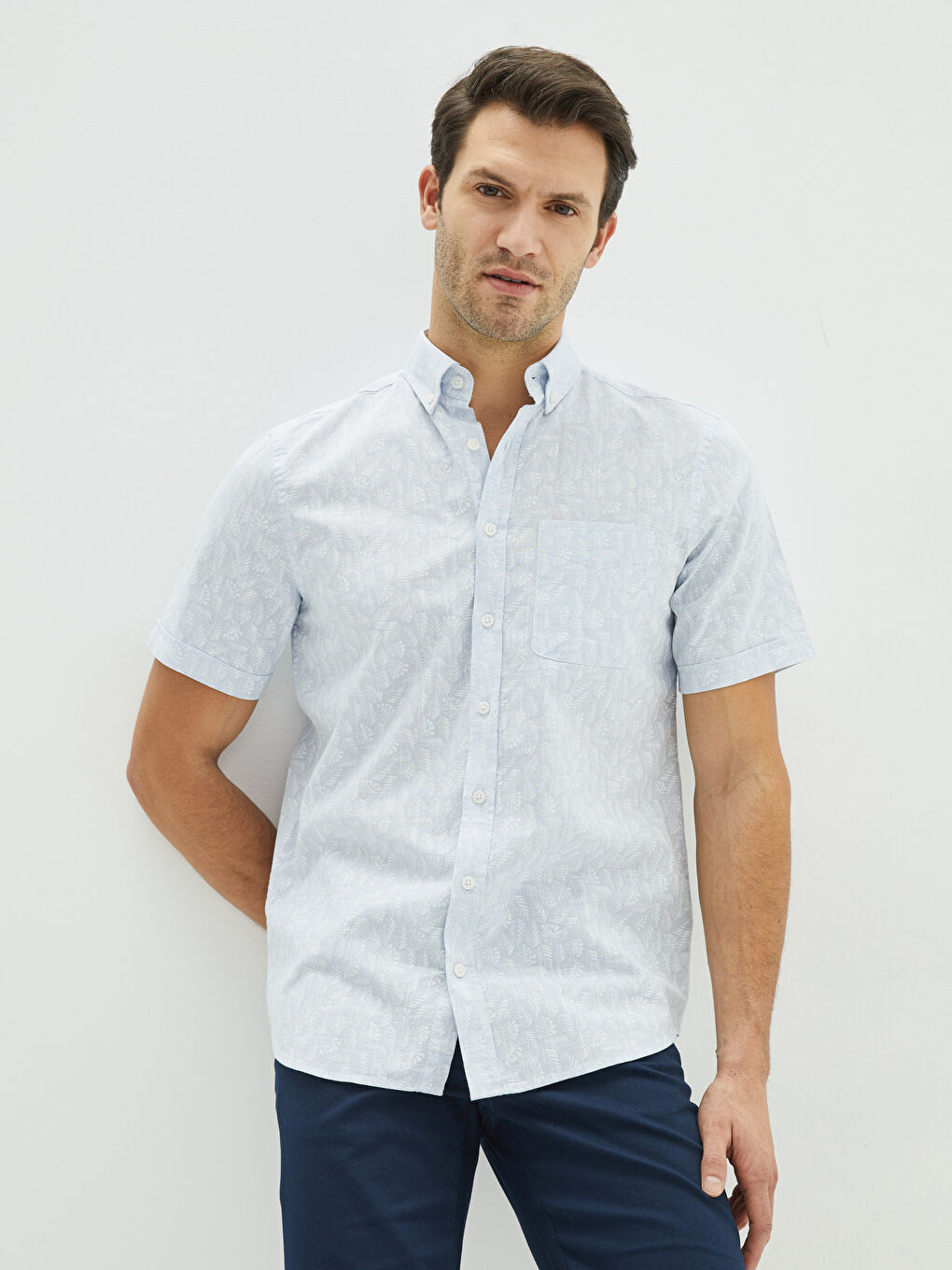 Karışık Regular Fit Kısa Kollu Erkek Gömlek