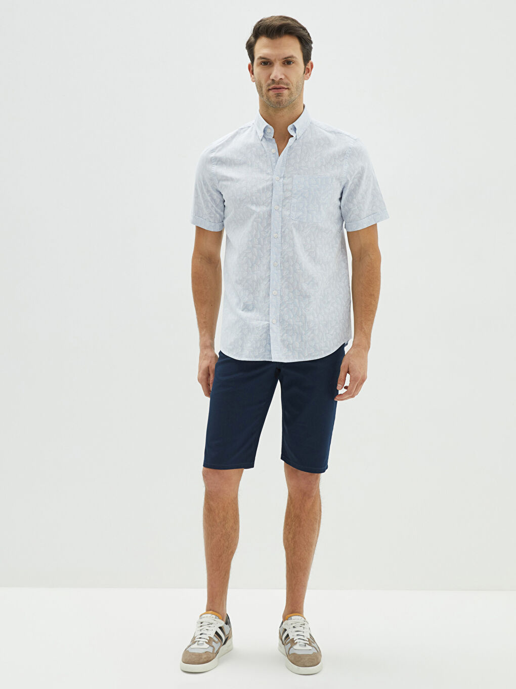 Karışık Regular Fit Kısa Kollu Erkek Gömlek-2