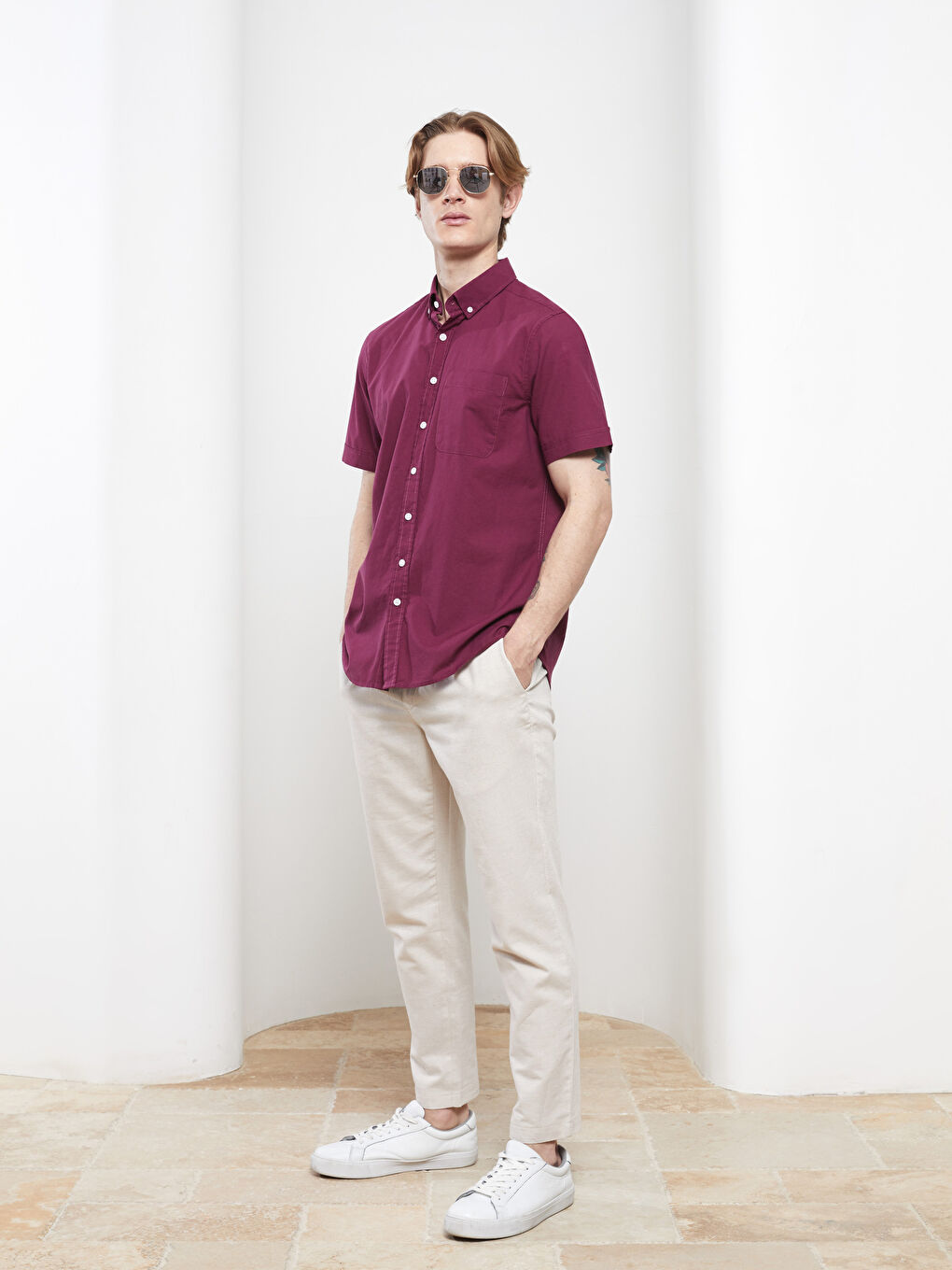 Regular Fit Short Sleeve Men's Shirt