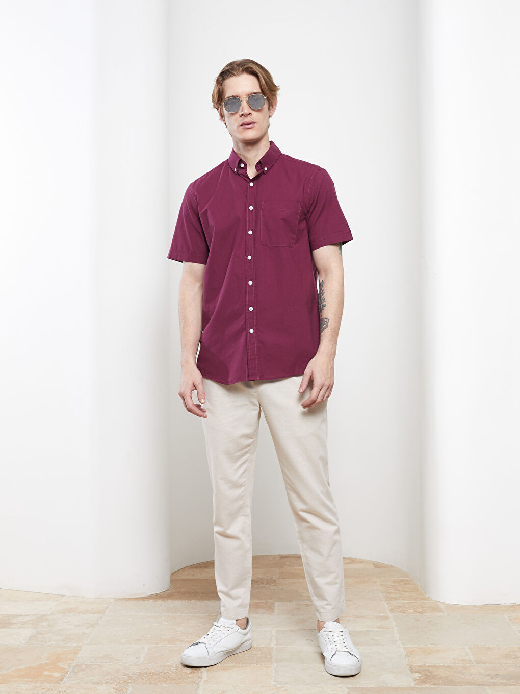 Regular Fit Short Sleeve Men's Shirt-2