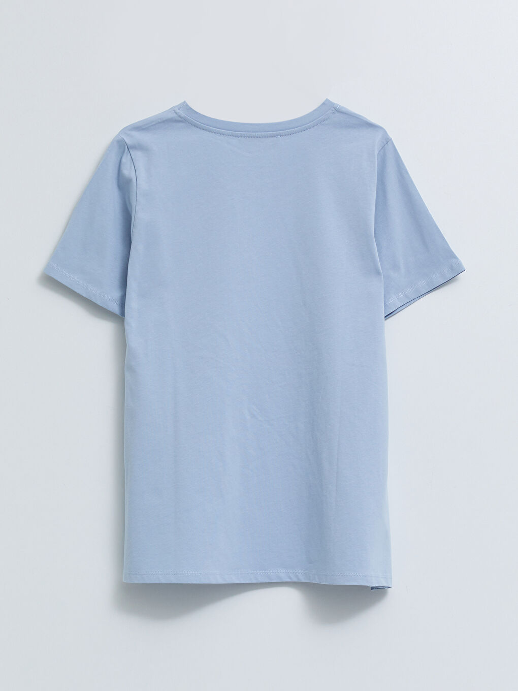 Crew Neck Embroidered Short Sleeve Cotton Women's T-Shirt-1