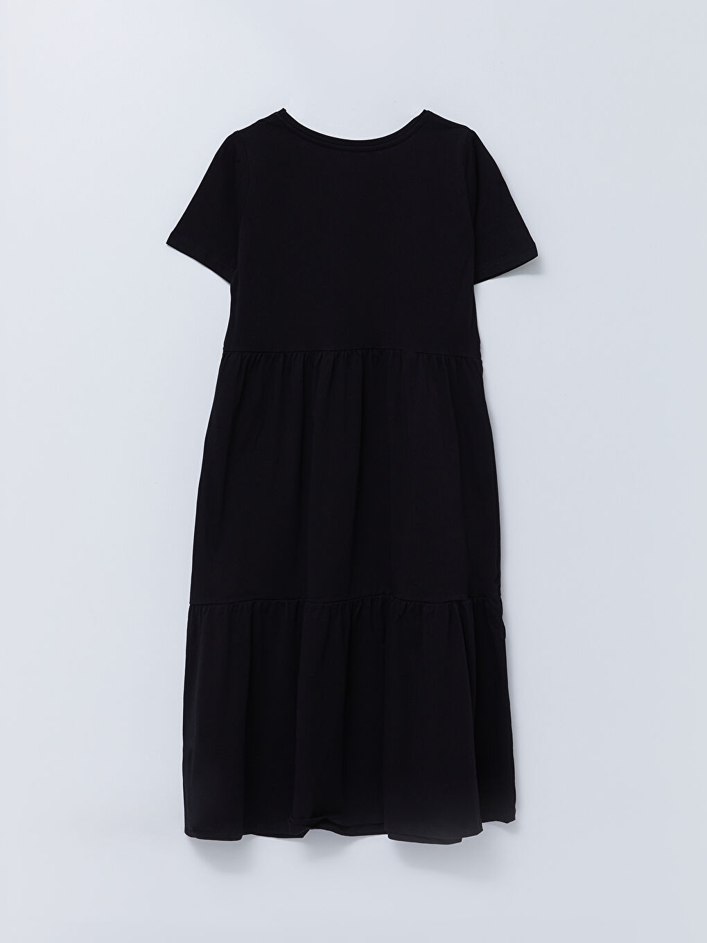 LCWAIKIKI Maternity V-Neck Straight Short Sleeve Cotton Maternity Dress -S2FS71Z8-CVL