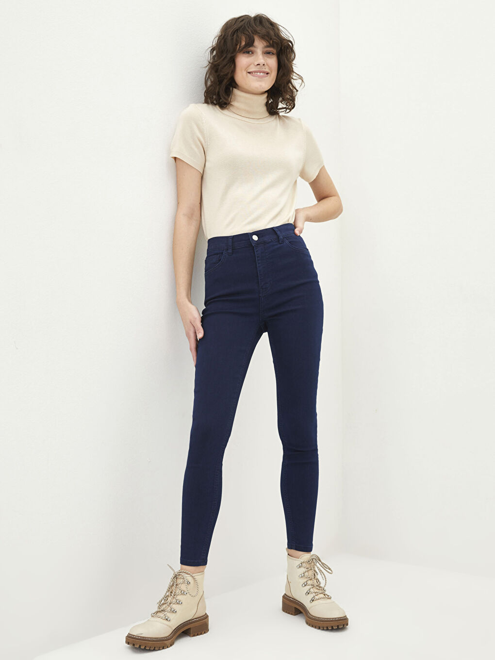 High Waist Mercury Skinny Fit Women's Jean Pants with Pocket Detail