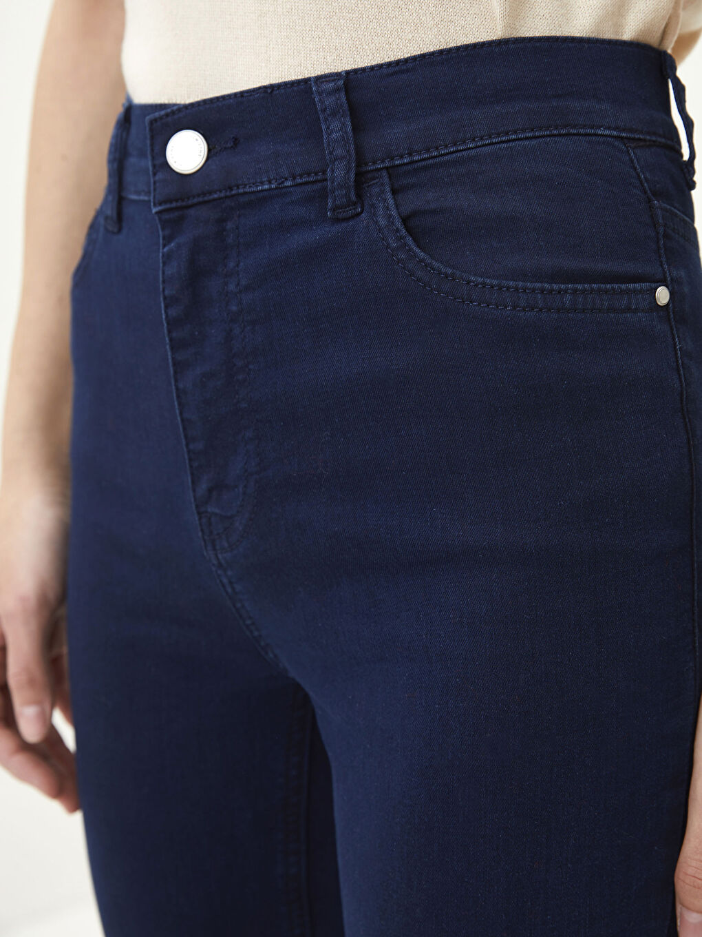 High Waist Mercury Skinny Fit Women's Jean Pants with Pocket Detail-2