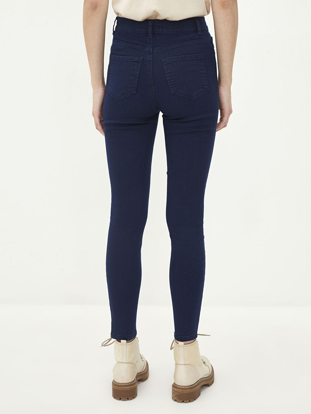 High Waist Mercury Skinny Fit Women's Jean Pants with Pocket Detail-3