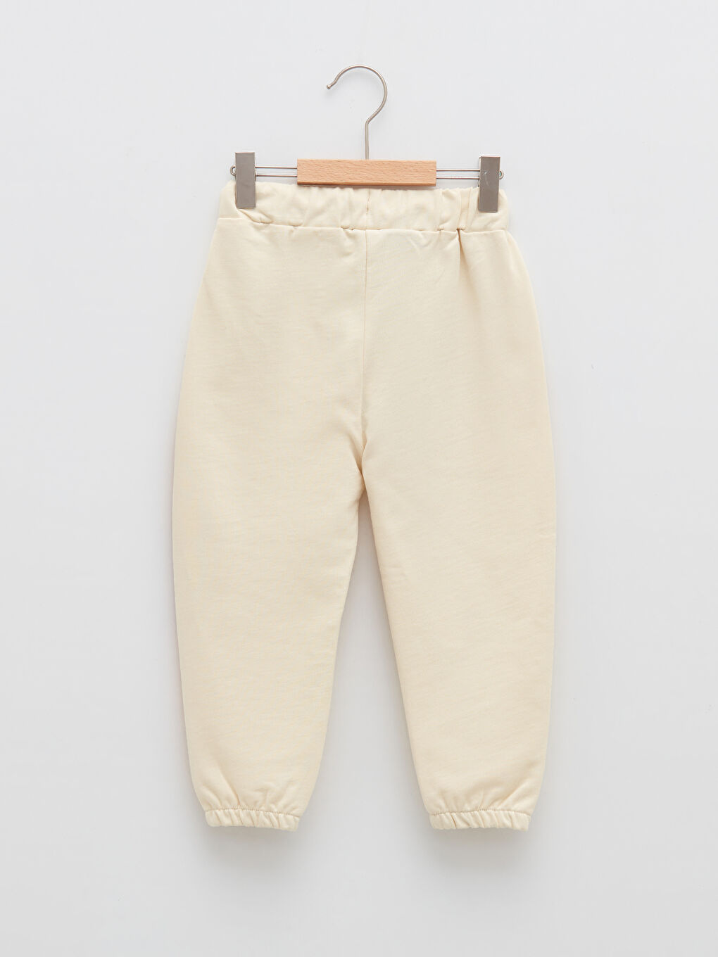 Bej Beli Lastikli Winnie the Pooh Baskılı Erkek Bebek Jogger Eşofman Alt-1