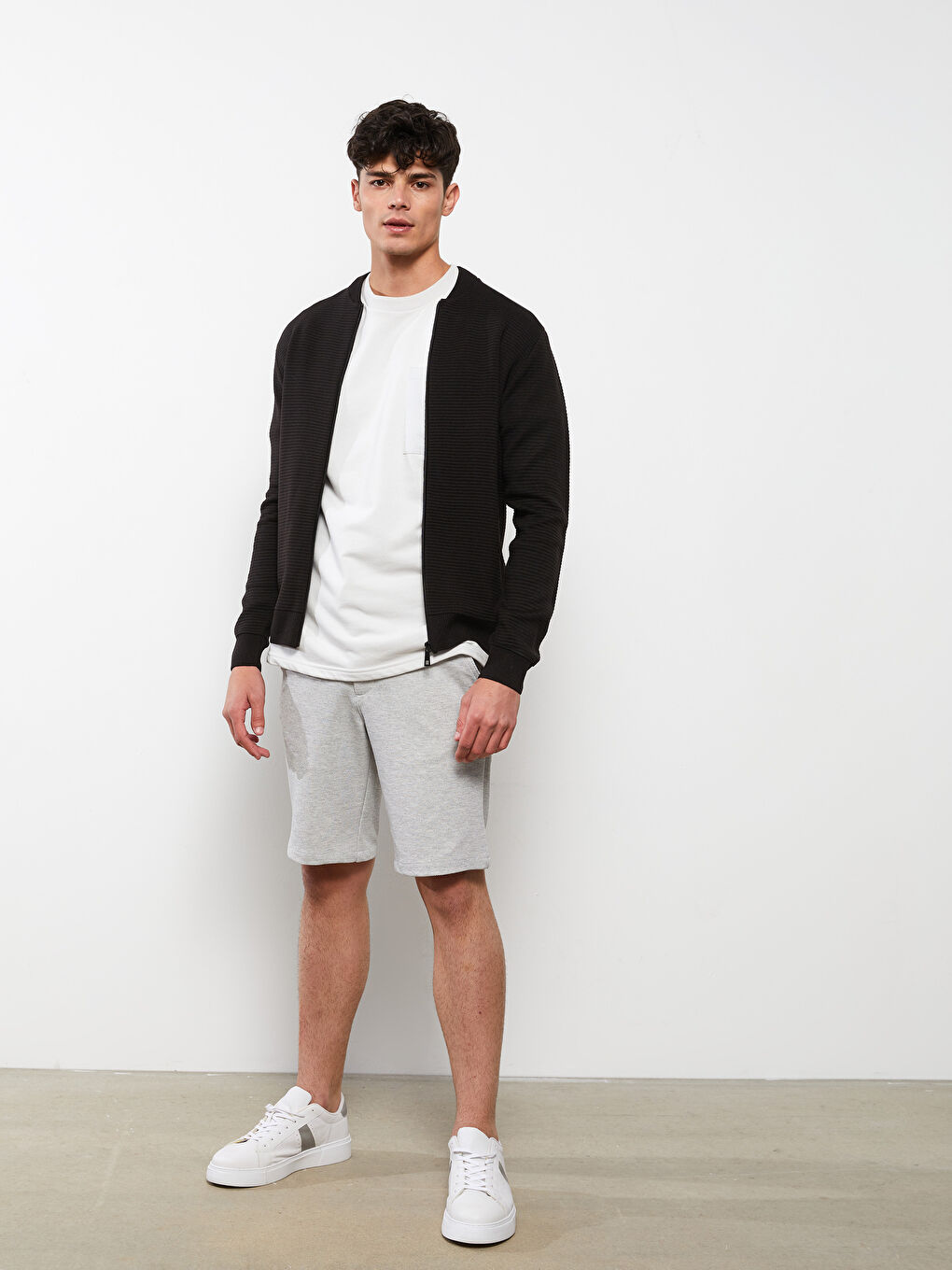 Slim Fit Binding Detail Men's Shorts -S2FT48Z8-LAL